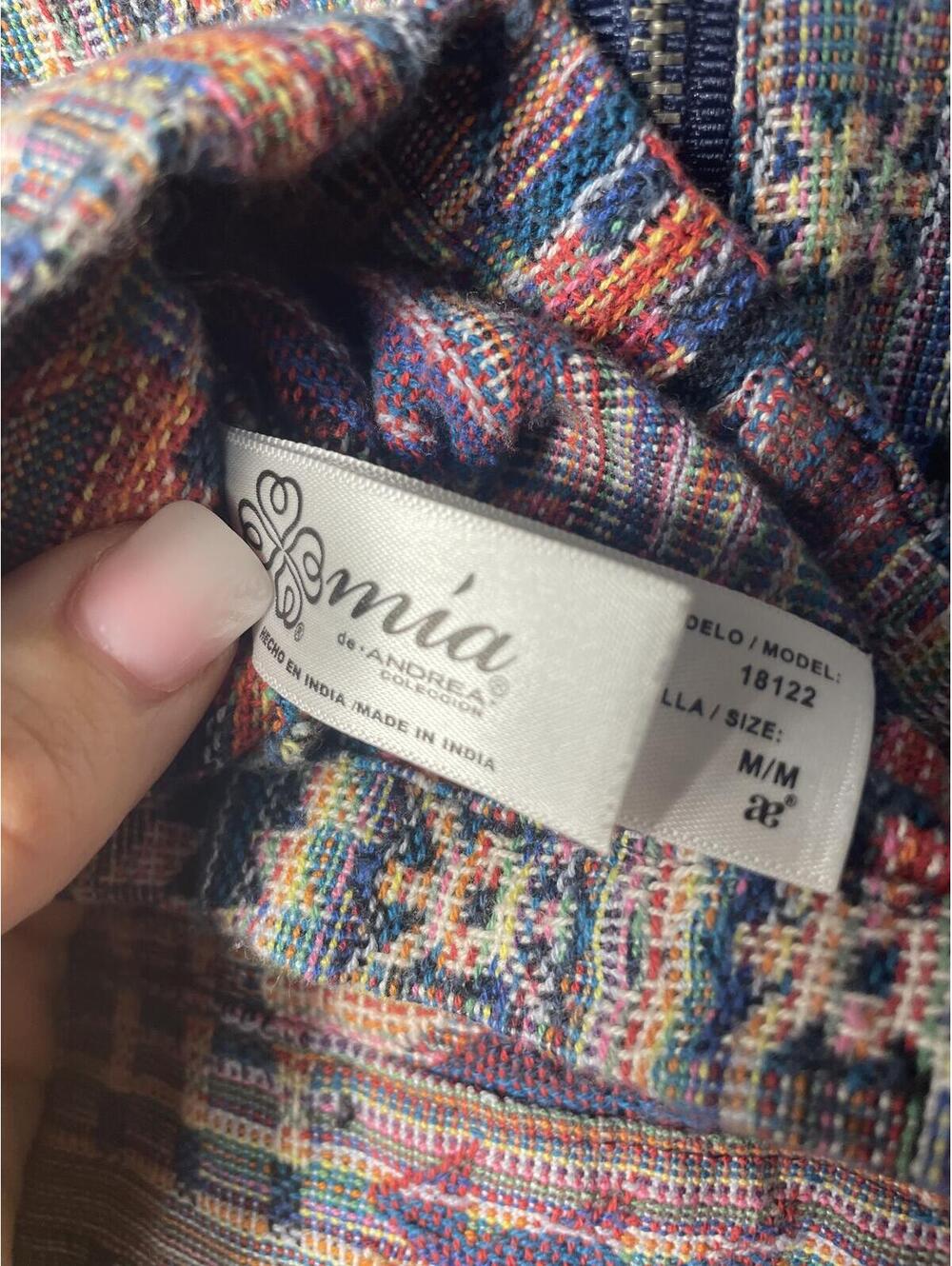 Mía de Andrea Jacket Womens Size Medium Cotton Lightweight Boho Western Hippy - Picture 4 of 7